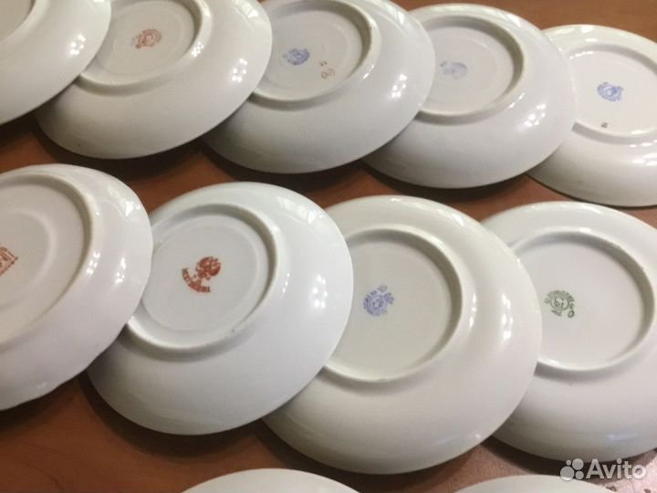 Блюдца СССР сахарница Васильки