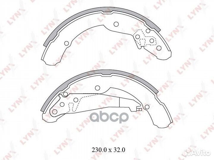Колодки тормозные барабанные зад BS8001 LYN