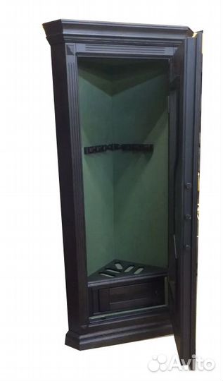 Угловой сейф c бронестеклом в дереве 