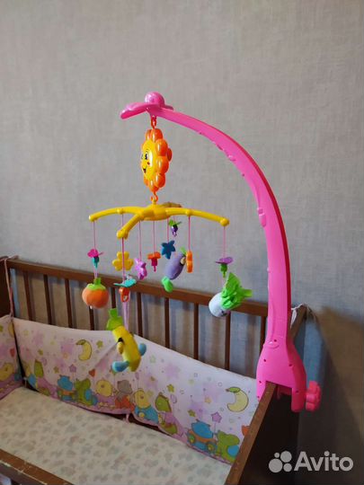 Музыкальный мобиль мягкие игрушки