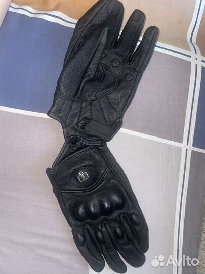Мужские кожаные перчатки мотоциклетные