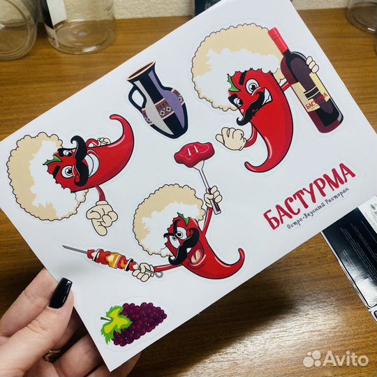 Печать наклеек, стикер паков, наклеек на авто