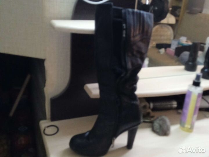 Сапоги женские зимние нат. Кожа нат мех 36 р