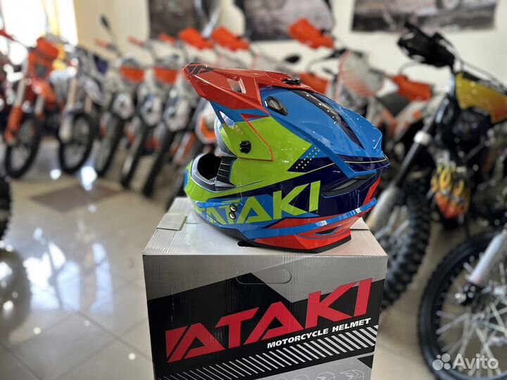 Шлем кроссовый ataki JK801 Valor / splash