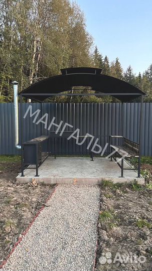 Кованные мангалы с крышей