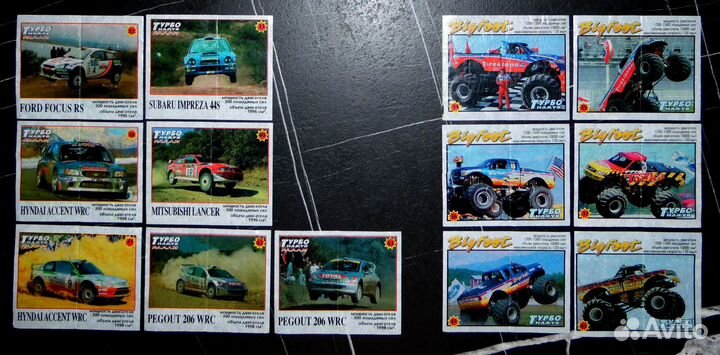 Вкладыши Турбо Наддув разных серий поштучно