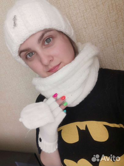 Шапка, снуд, варежки