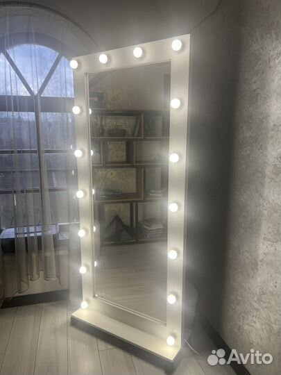 Гримерное зеркало 182/80 с лампочками