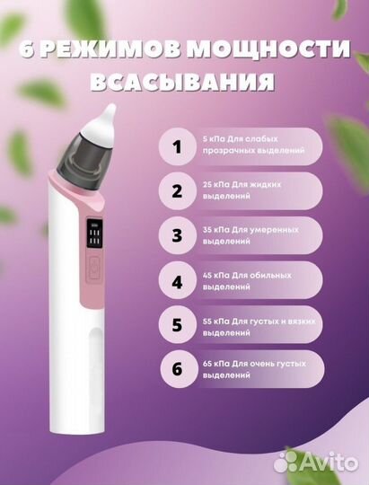 Аспиратор назальный электрический соплеотсос