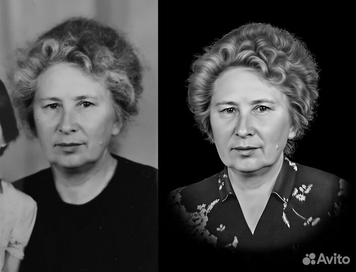 Ретушь, фото на памятник, реставрация