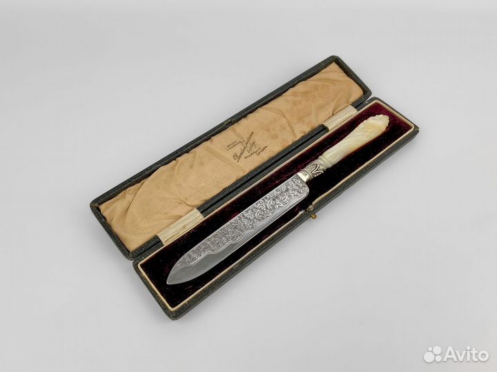 Нож Hilliard & Thomason. Англия, серебро, 1888 год