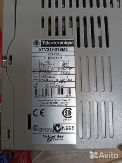 Преобразователь частоты telemecanique atv31 h018m2