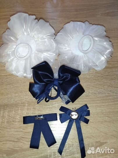 Банты на резинке и броши на рубашки/блузки