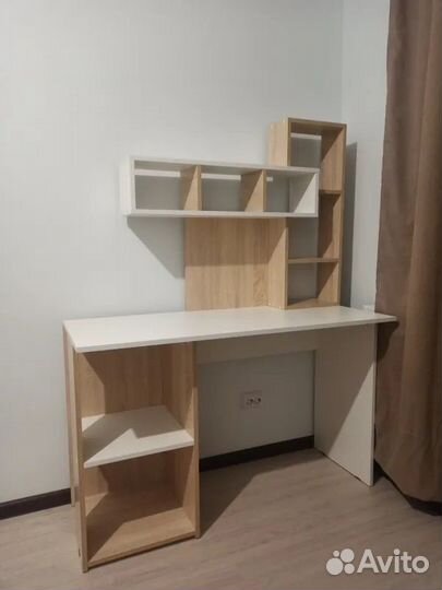 Современный компьютерный стол Дуб сонома/Белый