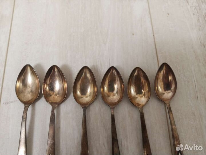 Набор чайных ложек Мельхиор СССР