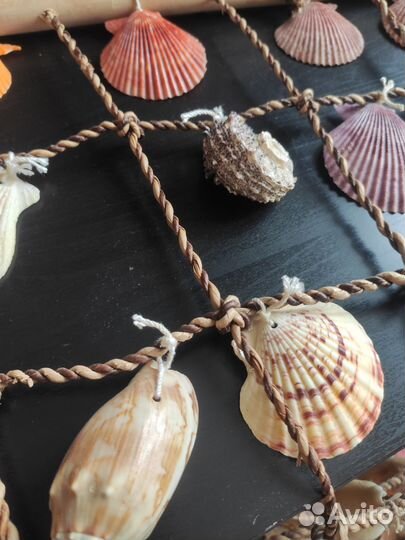 Интерьерная сеть с ракушками