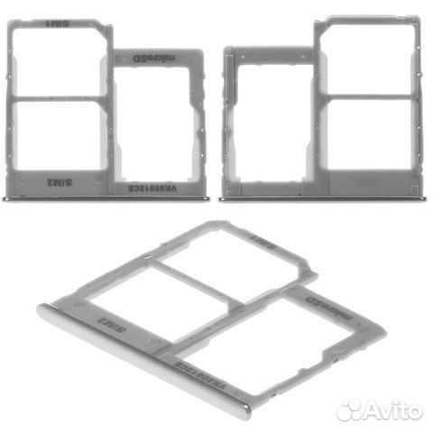 Sim лоток для Samsung Galaxy A40 SM-A405FN серебро