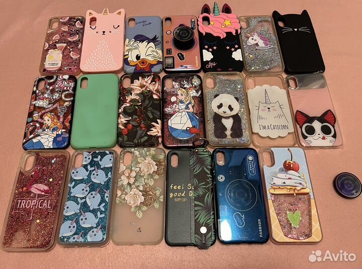 Чехлы на iPhone X - 20 шт цена за все