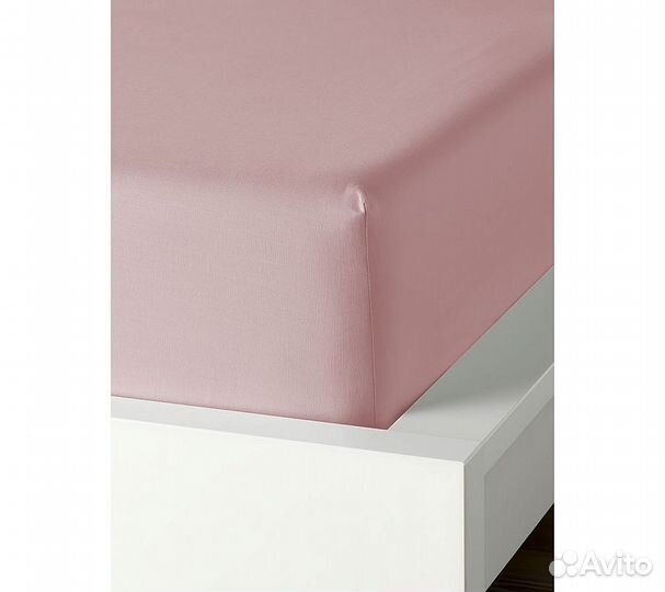 Простынь GoodNight Сатин 160х200х20 Розовый на рез