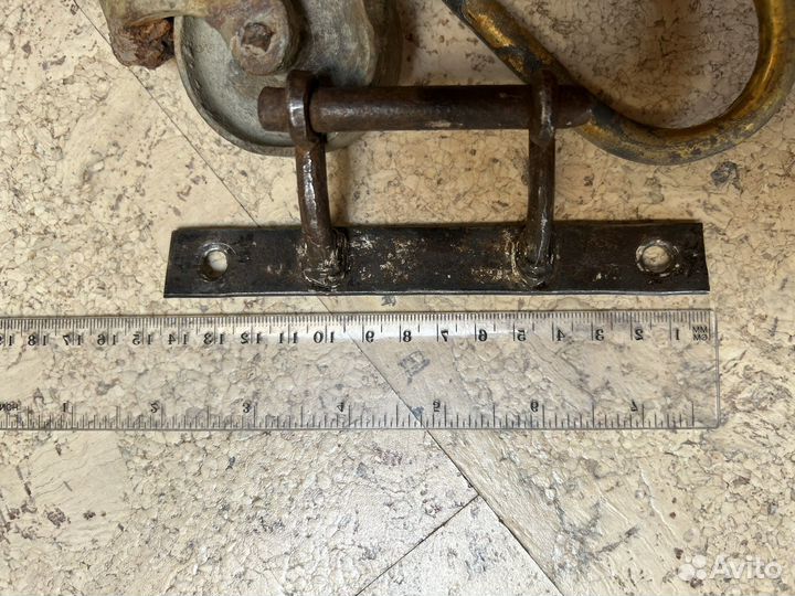 Старинные латунные ручки,задвижка, кран дверные