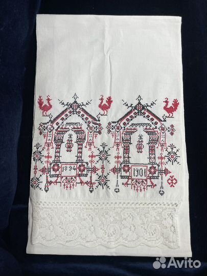 Старинный русский рушник вышивка 1894-1904