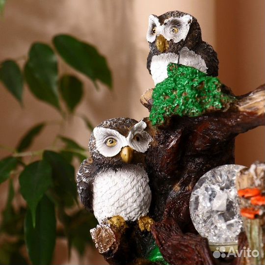 Фонтан 'Дворик. Совушки' 30х20 см (с подсветкой)