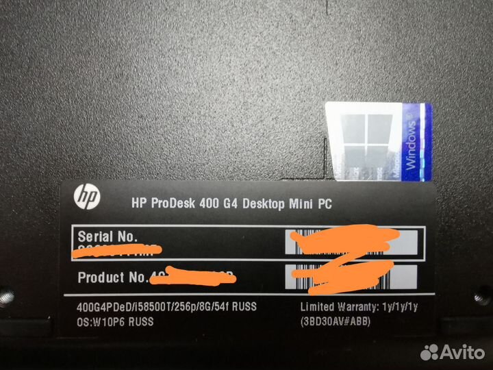 Неттоп HP ProDesk 400 G4 DM