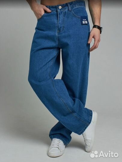 Мужские Джинсы Багги Широкие Размеры 46-54