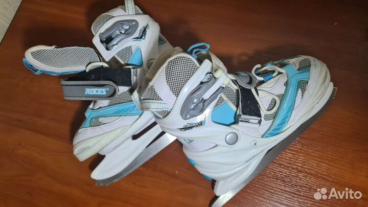 Коньки фигурные roces детские раздвижные, р.30-33