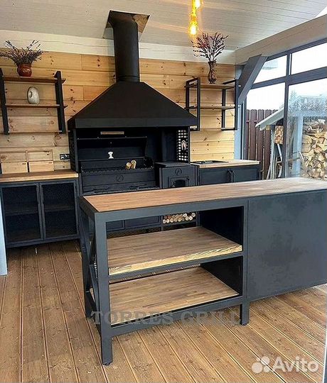 Мангальная зона из металла