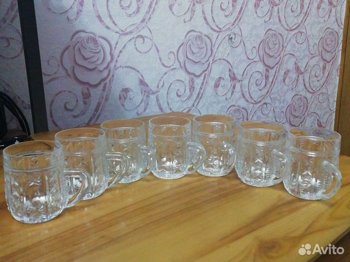 Кружка, хрусталь, СССР - 7шт