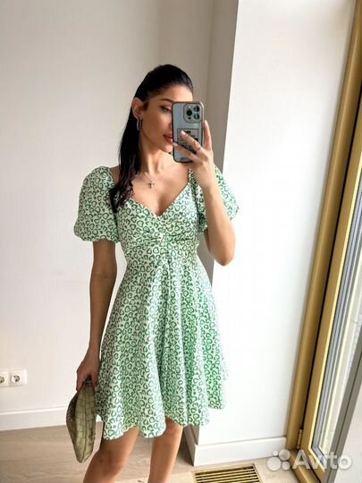 Платье из хлопка с принтом