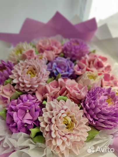 Вкусный букет из зефира для мамы на день рождения