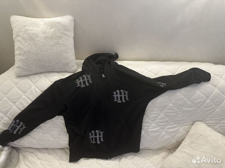 Zip hoodie haliky Swarovski