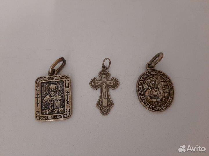 Крестик православный, серебро 925 проба