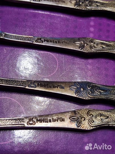 Мельхиоровые ложки кофейные СССР