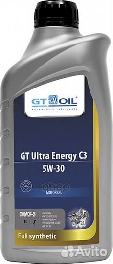 GT Ultra Energy C3, SAE 5W-30, API SM/CF, acea