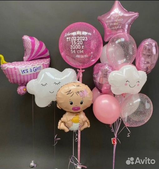 Шары с доставкой на выписку из роддома