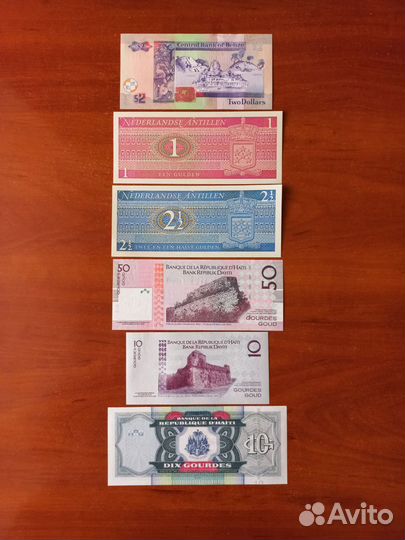 Гаити, Нидерландские Антиллы, Белиз банкноты
