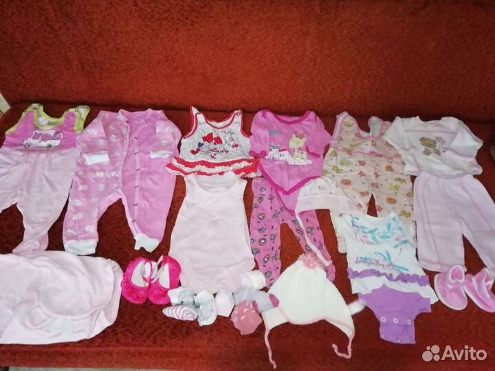 Вещи на девочку пакетом до 68см