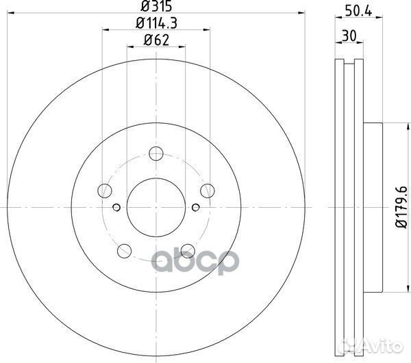 Диск тормозной перед ND1025K nisshinbo