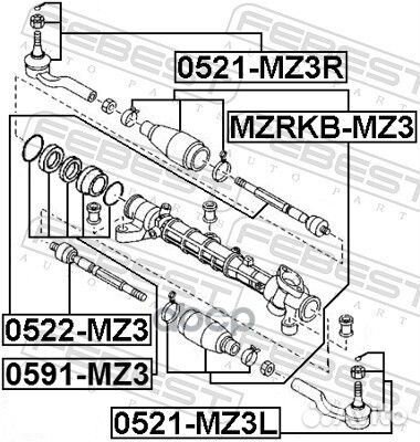 Пыльник рулевой mzrkb-MZ3 mzrkb-MZ3 Febest