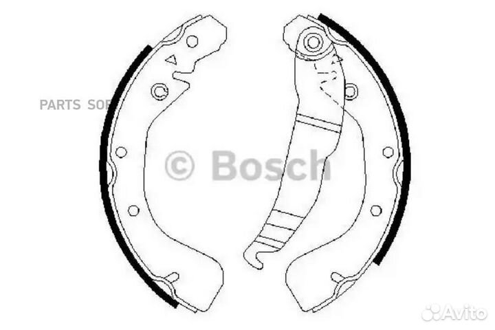 Bosch 0986487554 Колодки торм.бараб.228x42