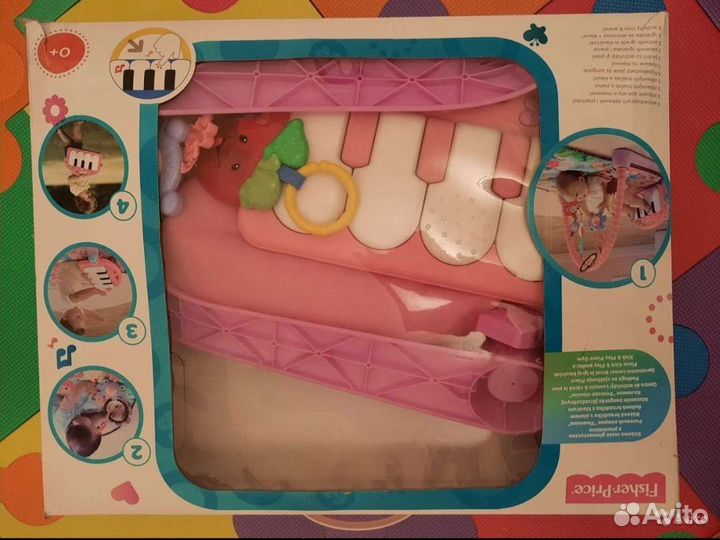 Коврик пианино fisher price, столик музыкальный