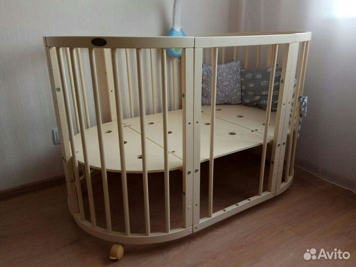 Кроватка-трансформер comfortbaby 7в1+матрасы+бельё