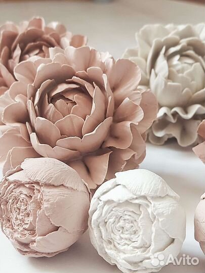 Цветы из гипса декор интерьера