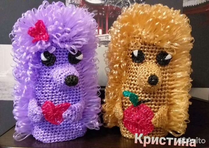 Игрушки Мочалки ручной вязки