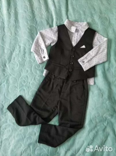 Костюм для мальчика брюки жилетка рубашка