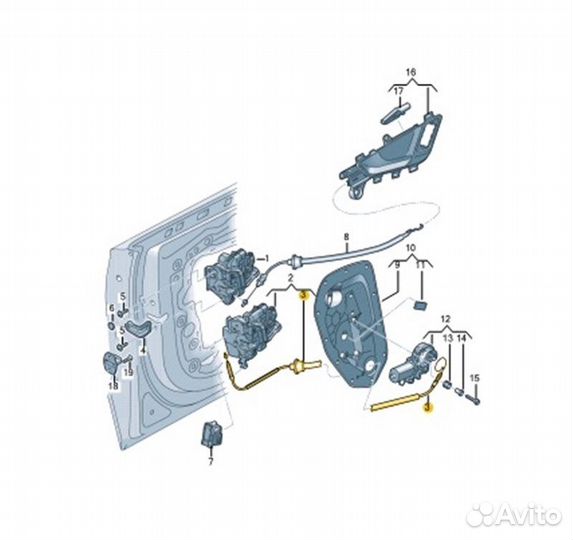 Б/У Трос замка двери В хорошем состоянии