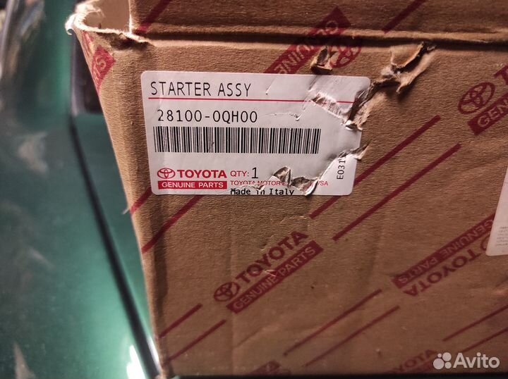 Стартер для тойота Ярис,витц,Пежо 107 1kr-fe